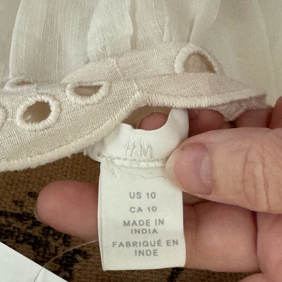 H&M Chiffon Swing Top Ivory- NWT - Picture 13 of 15